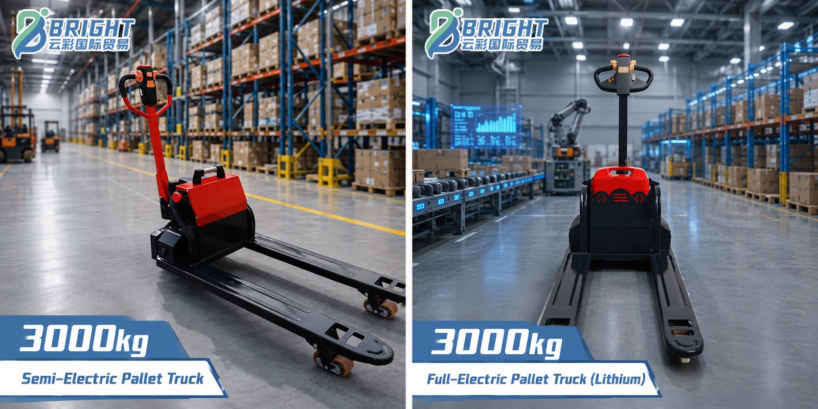 Electric and semi-electric pallet truck lineup